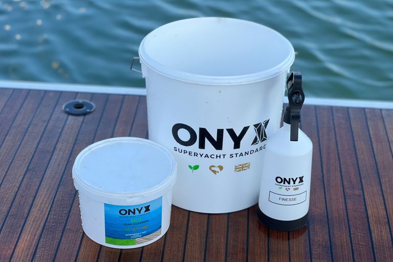 Onyx and Wessex boat wash and teak treat for clean deck