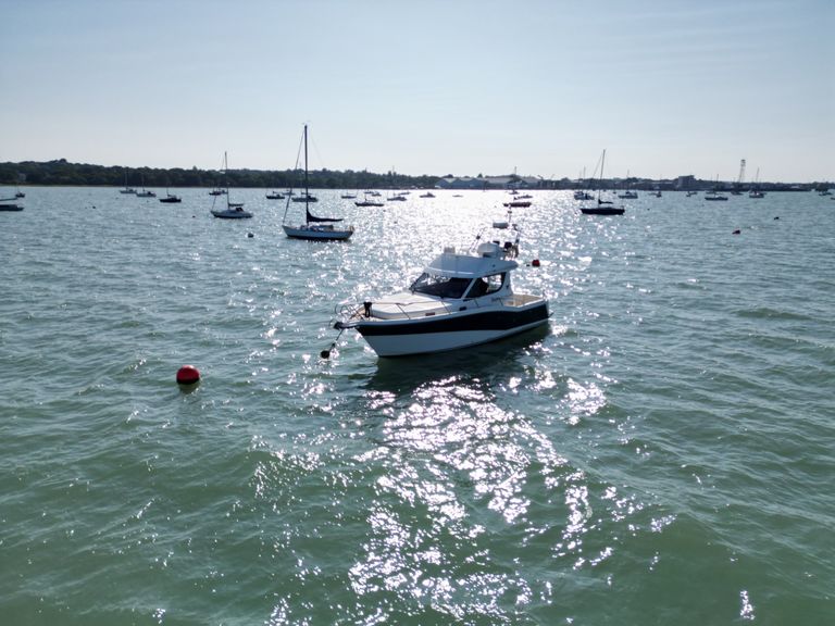 motorboating in southampton water in the solent